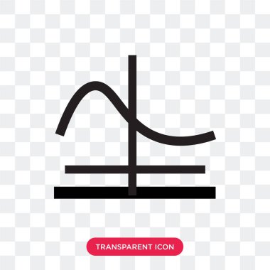 Gauss fonksiyonu vektör simgesi üzerinde şeffaf arka plan izole