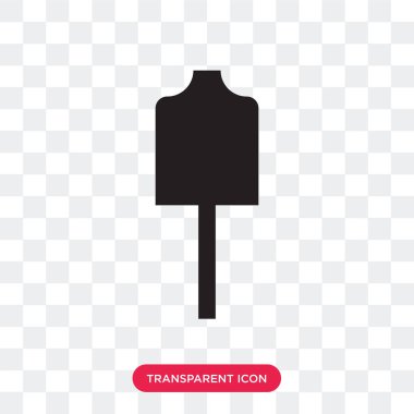 Saydam arka plan üzerinde izole couture manken vektör simgesi