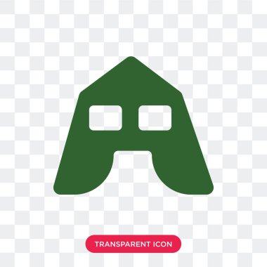 Saydam arka plan üzerinde Big Ten izole büyük çadır vektör simgesi