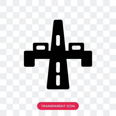 Saydam arka plan üzerinde otoyol izole otoyol vektör simgesi 