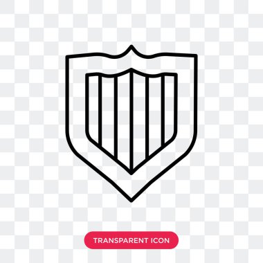 Saydam arka plan üzerinde koruma logo tasarımı izole koruma vektör simgesi