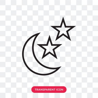 Saydam arka plan üzerinde Moon logosu d izole ay vektör simgesi