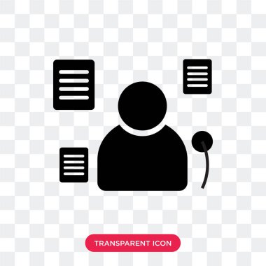 Saydam arka plan üzerinde Polit izole politikacı vektör simgesi