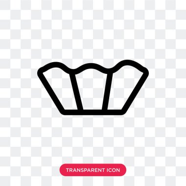 Saydam arka plan üzerinde Cupcake izole cupcake vektör simgesi 