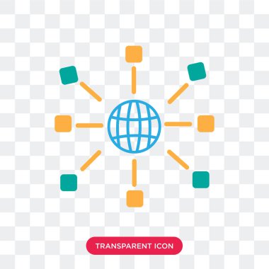 Saydam arka plan üzerinde Netwo izole ağ vektör simgesi