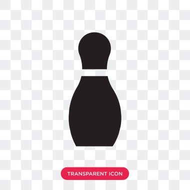 Vektör simgesi üzerinde şeffaf arka plan izole Bovling, Bowling 