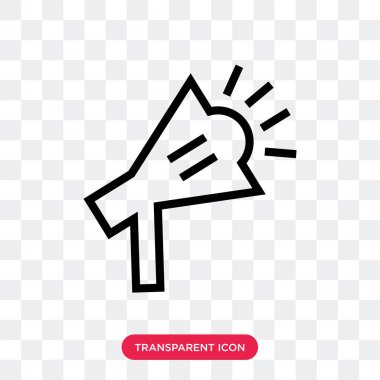 Saydam arka plan üzerinde hoparlör izole hoparlör vektör simgesi 