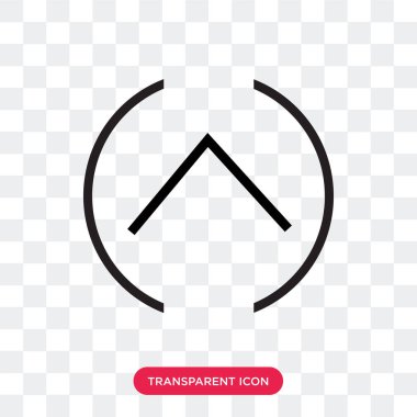 Yukarı ok vektör simgesi arro kadar şeffaf arka plan üzerinde izole