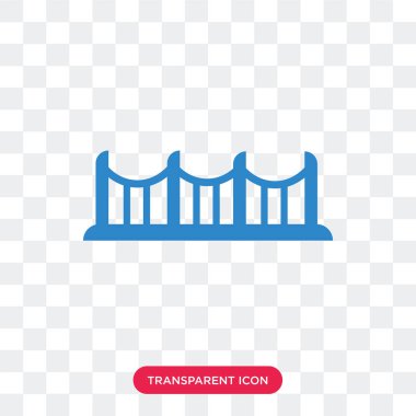 Saydam arka plan üzerinde köprü lo izole köprü vektör simgesi