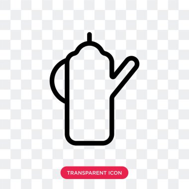 Saydam arka plan üzerinde su ısıtıcısı lo izole su ısıtıcısı vektör simgesi