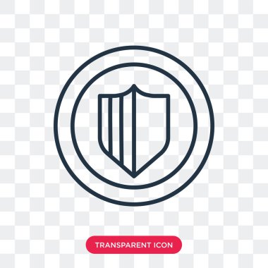 Saydam arka plan üzerinde savunma logo tasarımı izole savunma vektör simgesi