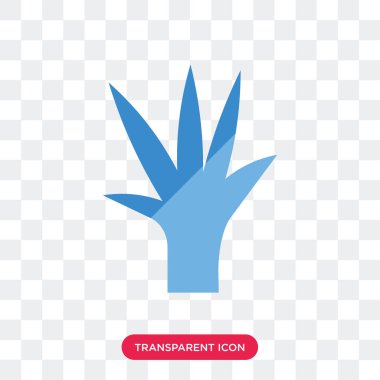 Saydam arka plan üzerinde el izole el kemikleri vektör simgesi 