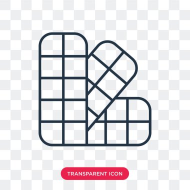 Saydam arka plan üzerinde Pantone logo tasarımı izole Pantone vektör simgesi