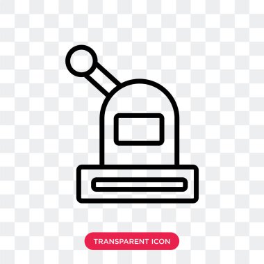 Saydam arka plan üzerinde Telesc izole teleskop vektör simgesi