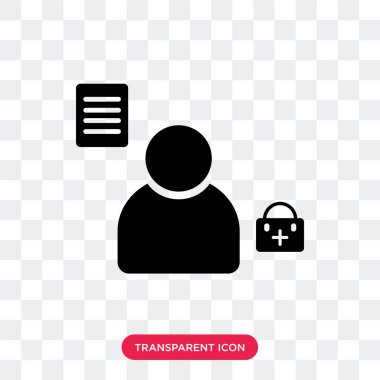 Saydam arka plan üzerinde doktor lo izole Doktor vektör simgesi