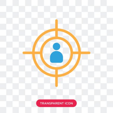 Saydam arka plan üzerinde hedef lo izole hedef vektör simgesi