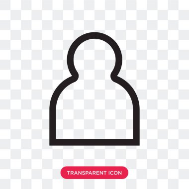 Saydam arka plan üzerinde profil izole profil vektör simgesi 