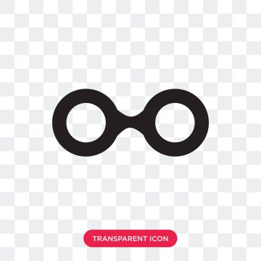 Okuma gözlük vektör simgesi üzerinde şeffaf adam izole