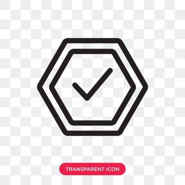 Saydam arka plan üzerinde izole ekose desenli vektör simge işaretli 