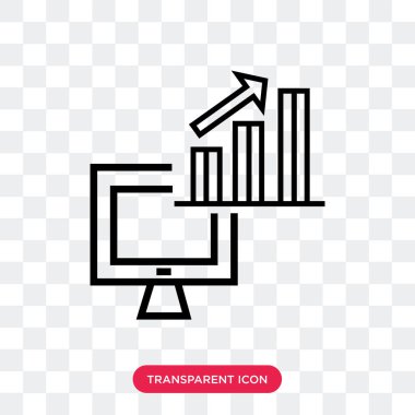 Saydam arka plan üzerinde Compute izole bilgisayar vektör simgesi