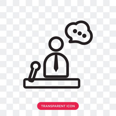 Saydam arka plan üzerinde yaratıcı izole yaratıcı vektör simgesi