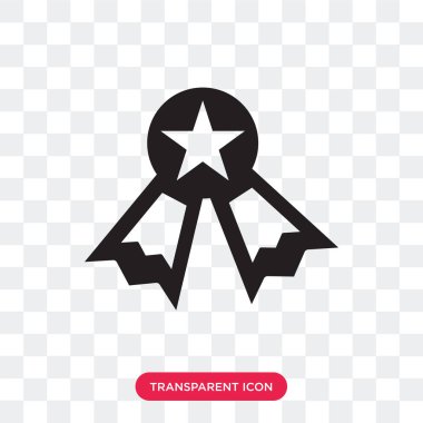 Saydam arka plan üzerinde madalya logo izole madalya vektör simgesi