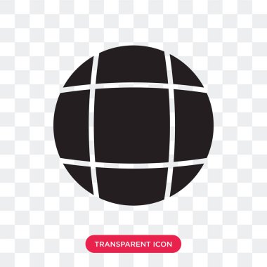 Gezegen kılavuz dairesel vektör simgesi üzerinde şeffaf backgro izole