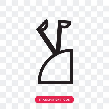 Hokey vektör simgesi üzerinde şeffaf izole arka plan, hokey lo