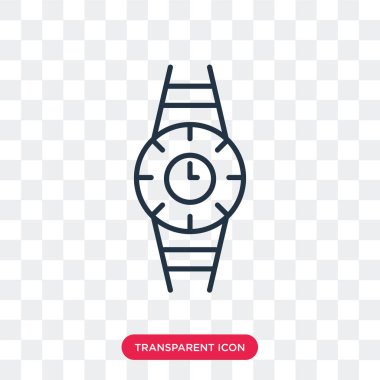 Saydam arka plan üzerinde Watch logo tasarımı izole vektör simge izle