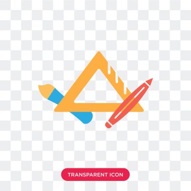 Saydam arka plan üzerinde kalem logo des izole kalem vektör simgesi