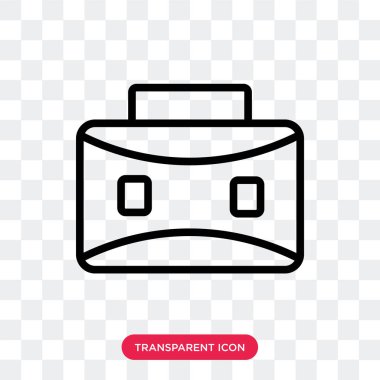 Evrak Çantası'nı vektör simge şeffaf arka plan üzerinde Briefc izole