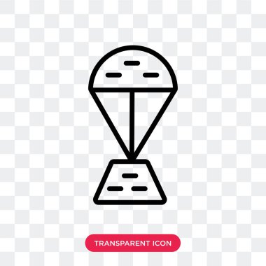 Uzay kapsülü vektör simgesi üzerinde şeffaf arka plan, Sp izole