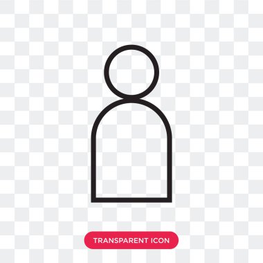 kişi vektör simgesi üzerinde şeffaf izole arka plan, kişi lo