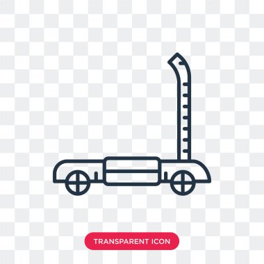 Saydam arka plan üzerinde tekme scooter logo tasarımı izole tekme scooter vektör simgesi