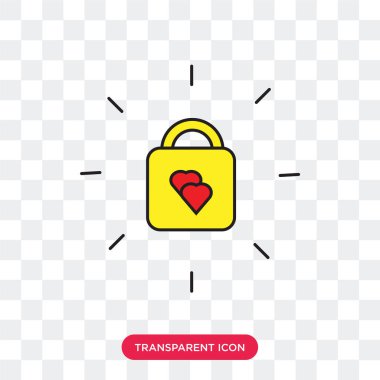 Saydam arka plan üzerinde asma kilit izole asma kilit vektör simgesi 