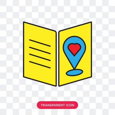 Düğün yeri vektör simgesi üzerinde şeffaf arka plan izole,