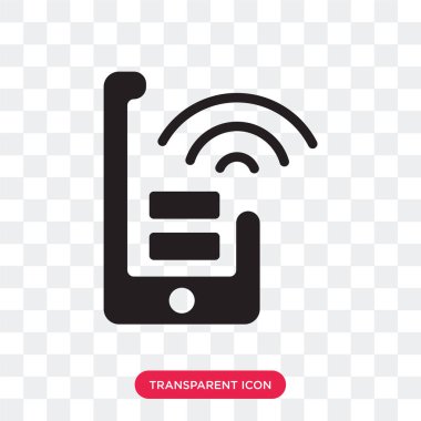 Saydam arka plan üzerinde Nfc logo des izole Nfc vektör simgesi