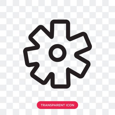 Ayarları şeffaf arka plan üzerinde izole simge vektör ayar