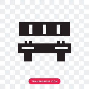 Saydam arka plan üzerinde bariyer izole bariyer vektör simgesi 