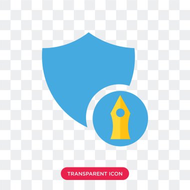 Saydam arka plan üzerinde kalkan lo izole kalkan vektör simgesi