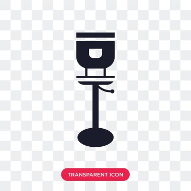 Saydam arka plan üzerinde dışkı logo izole dışkı vektör simgesi