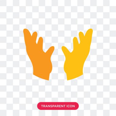 Saydam arka plan üzerinde Namaste izole Namaste vektör simgesi 