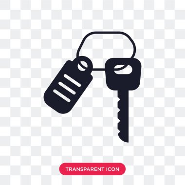 Saydam arka plan üzerinde oda ke izole Oda anahtar vektör simgesi