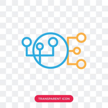 Hiyerarşik yapısı vektör simgesi üzerinde şeffaf backg izole