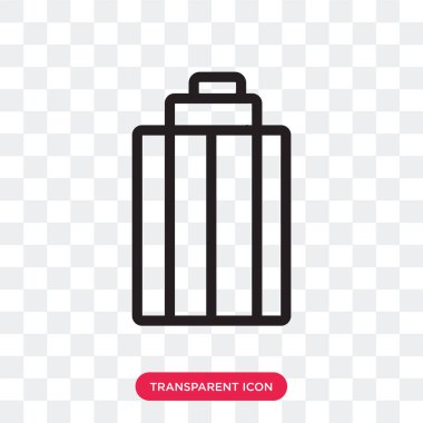 Saydam arka plan üzerinde çöp izole çöp vektör simgesi 