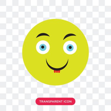 Saydam arka plan üzerinde mutlu logosu izole mutlu vektör simgesi