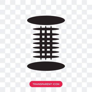 Saydam arka plan üzerinde izole silindirik lamba vektör simgesi,