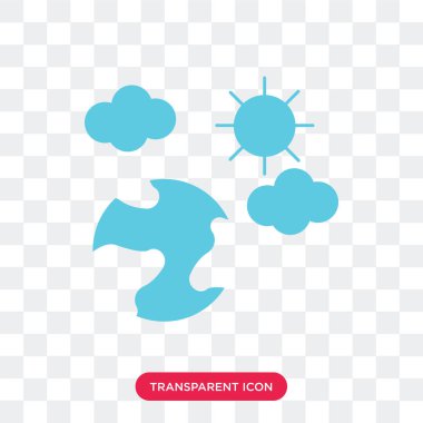 Planet earth vektör simgesini şeffaf arka plan üzerinde Pla izole