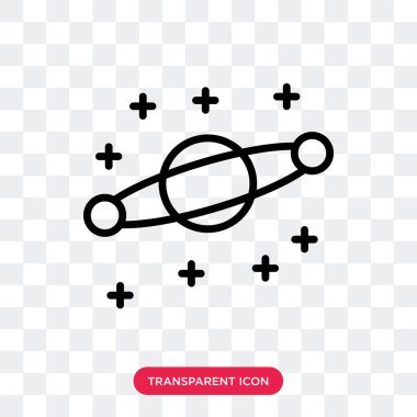 Saydam arka plan üzerinde gezegen lo izole gezegen vektör simgesi