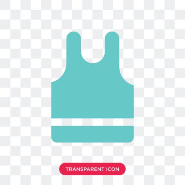 Saydam arka plan üzerinde Sleev izole kolsuz vektör simgesi